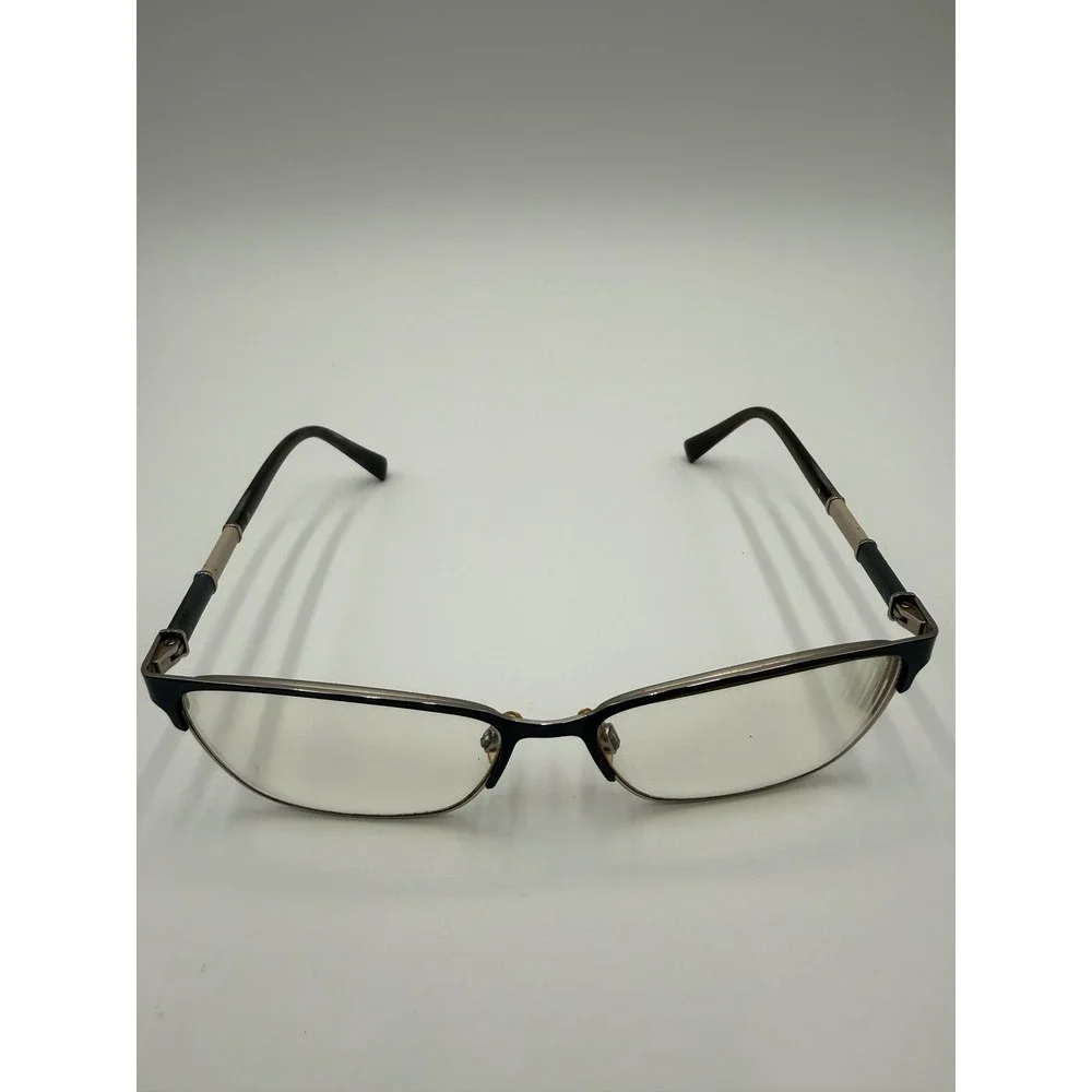 Cole Haan Eyeglasses Women Gunmetal Black Good Rectangular Metal Frame
